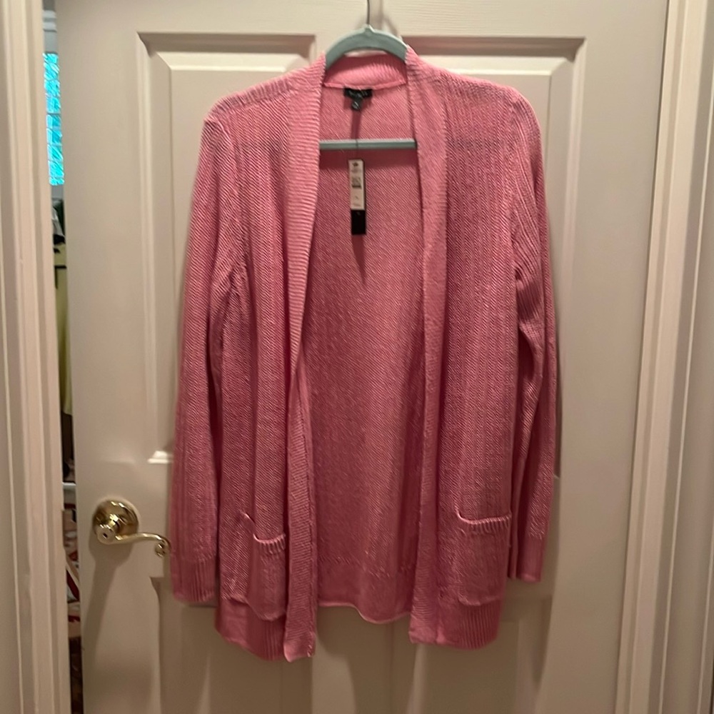 Talbots, NWT, open cardigan, 2 front pockets